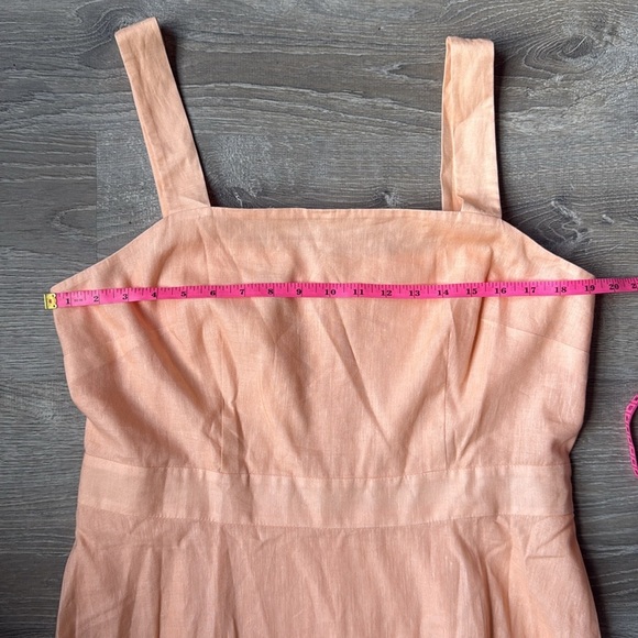 NEW Talbots Sunset Horizon Linen Maxi Dress in tropical peach 12 - Picture 11 of 13